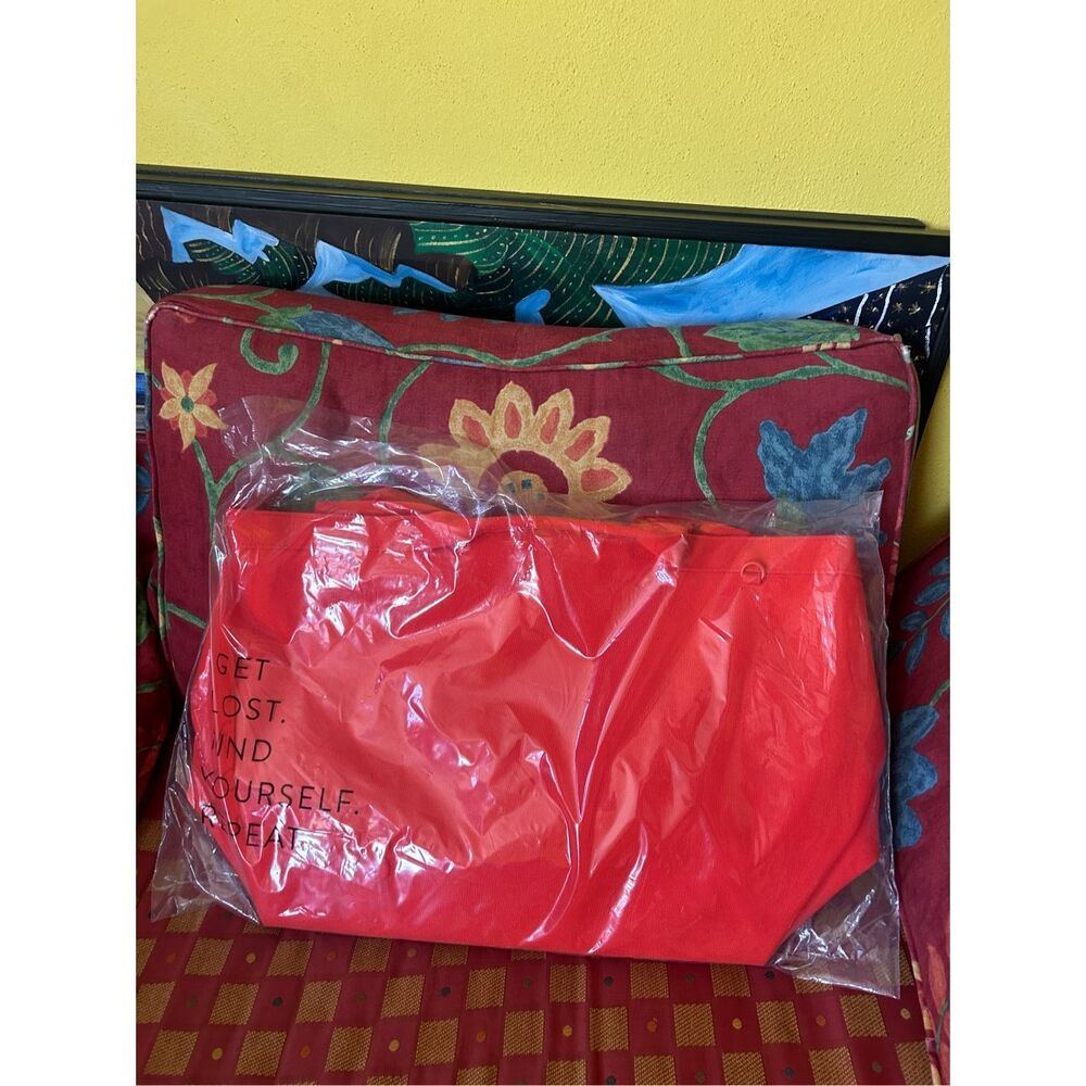 NWT Beis Travel Tote in Flame Orange